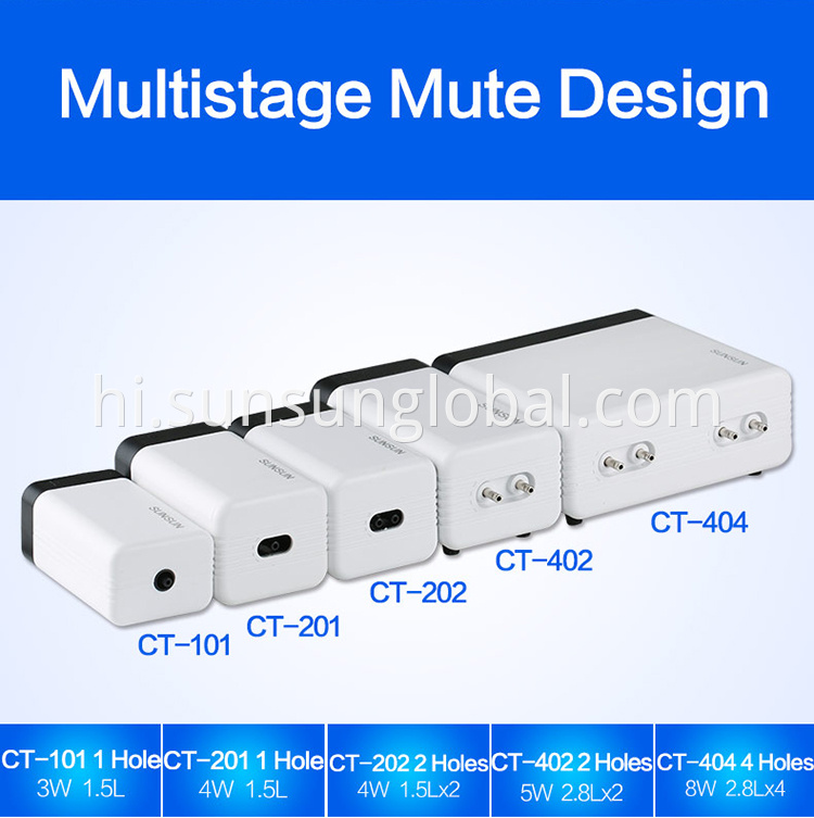 Sunsun 12V एक्वेरियम मछली टैंक हवा पंप